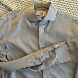 Charles Tyrwhitt Men’s Dress Shirt Non Iron Slim Fit Blue